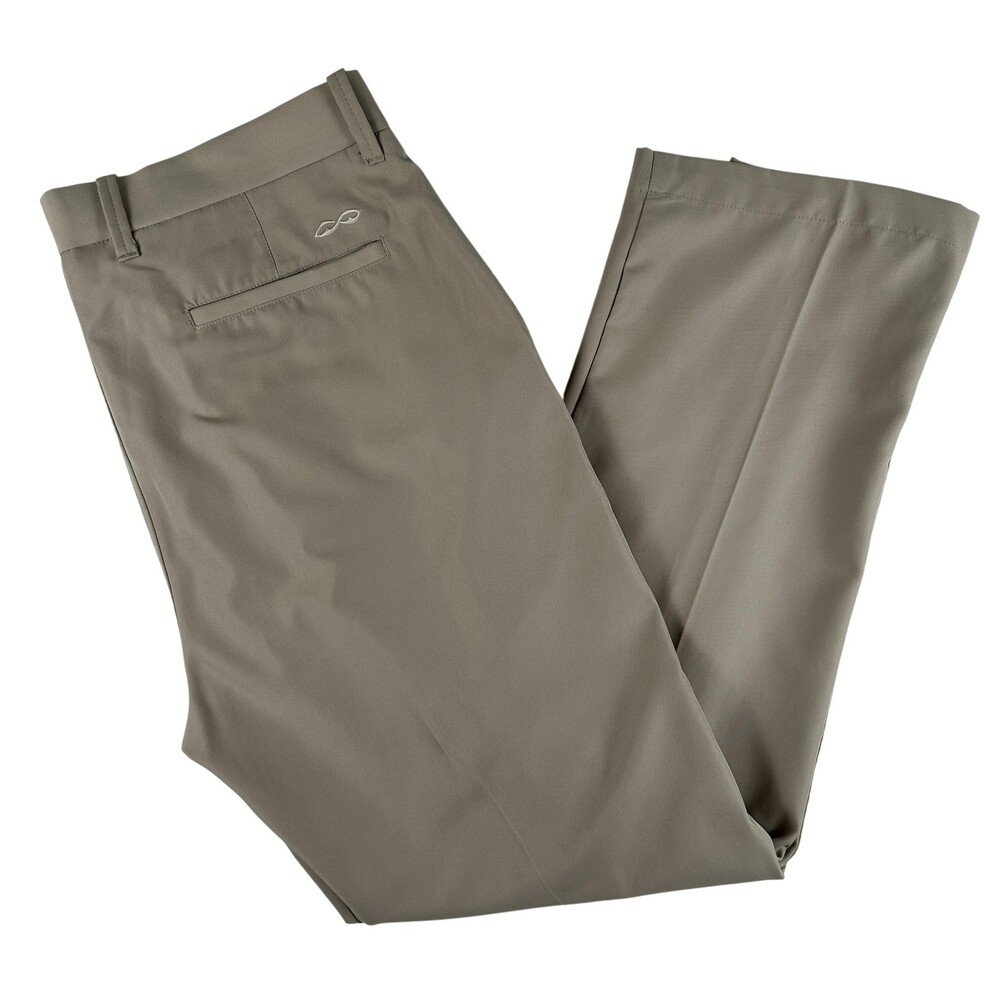 Snake Eyes Pants Mens 36x30 Beige Microfiber Chino Golf Stretch Casual